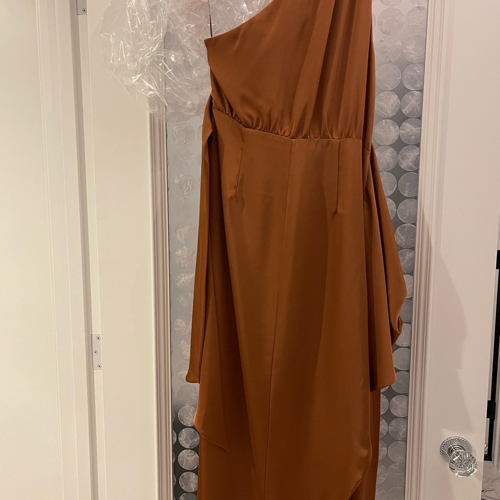 Copper color midi dress - Picture 2 of 3